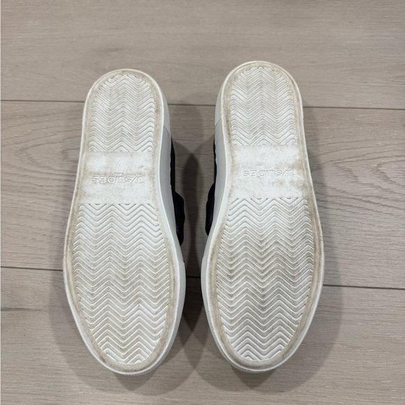 J/Slides Black Faux Leather Slip-On Sneakers - Picture 7 of 10